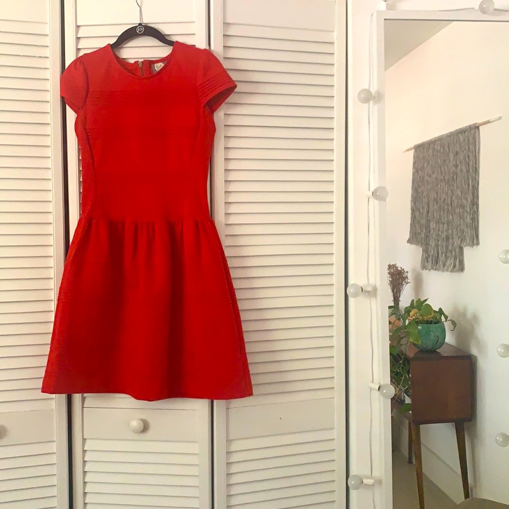 Capped-Sleeve Anthropologie Dress